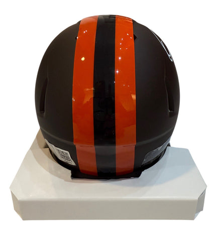 Quinshon Judkins Signed Autographed Browns Alpha Dawg Mini Helmet Swau  COA