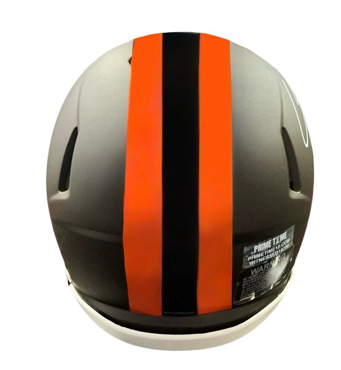 CARSON SCHWESINGER SIGNED AUTOGRAPHED BROWNS MINI HELMET PRIME TIME WITNESS COA
