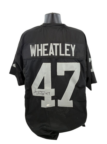 Tyrone Wheatley Signed Autographed Raiders Custom Jersey JSA COA