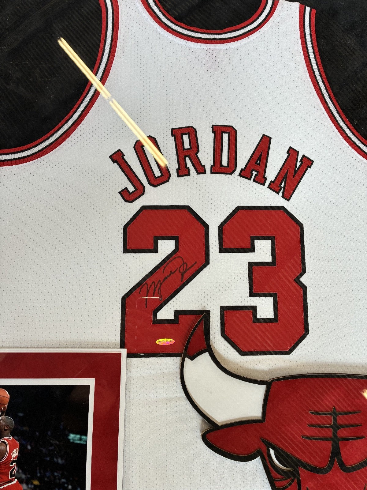 Michael Jordan Signed Autographed Bulls Jersey Custom Framed Upper Deck COA