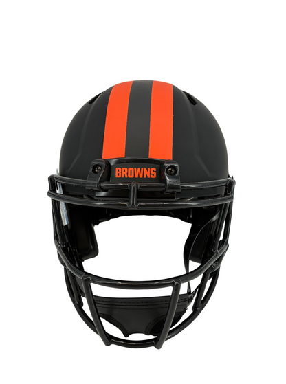 Jim Brown Signed Autographed Browns FS Helmet BAS COA