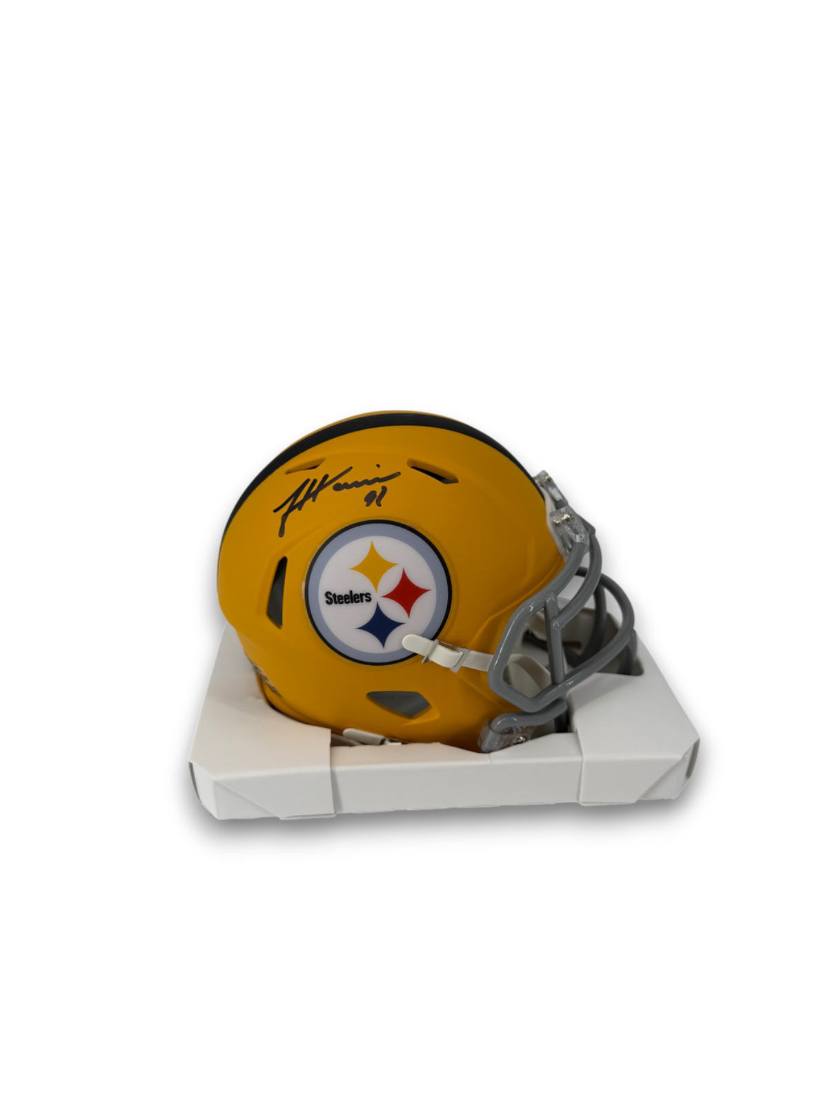 James Harrison Signed Autographed Steelers Rave Mini Speed Helmet Prime Time