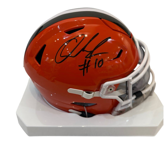 Quinshon Judkins Signed Autographed Browns Mid Size Helmet Swau COA