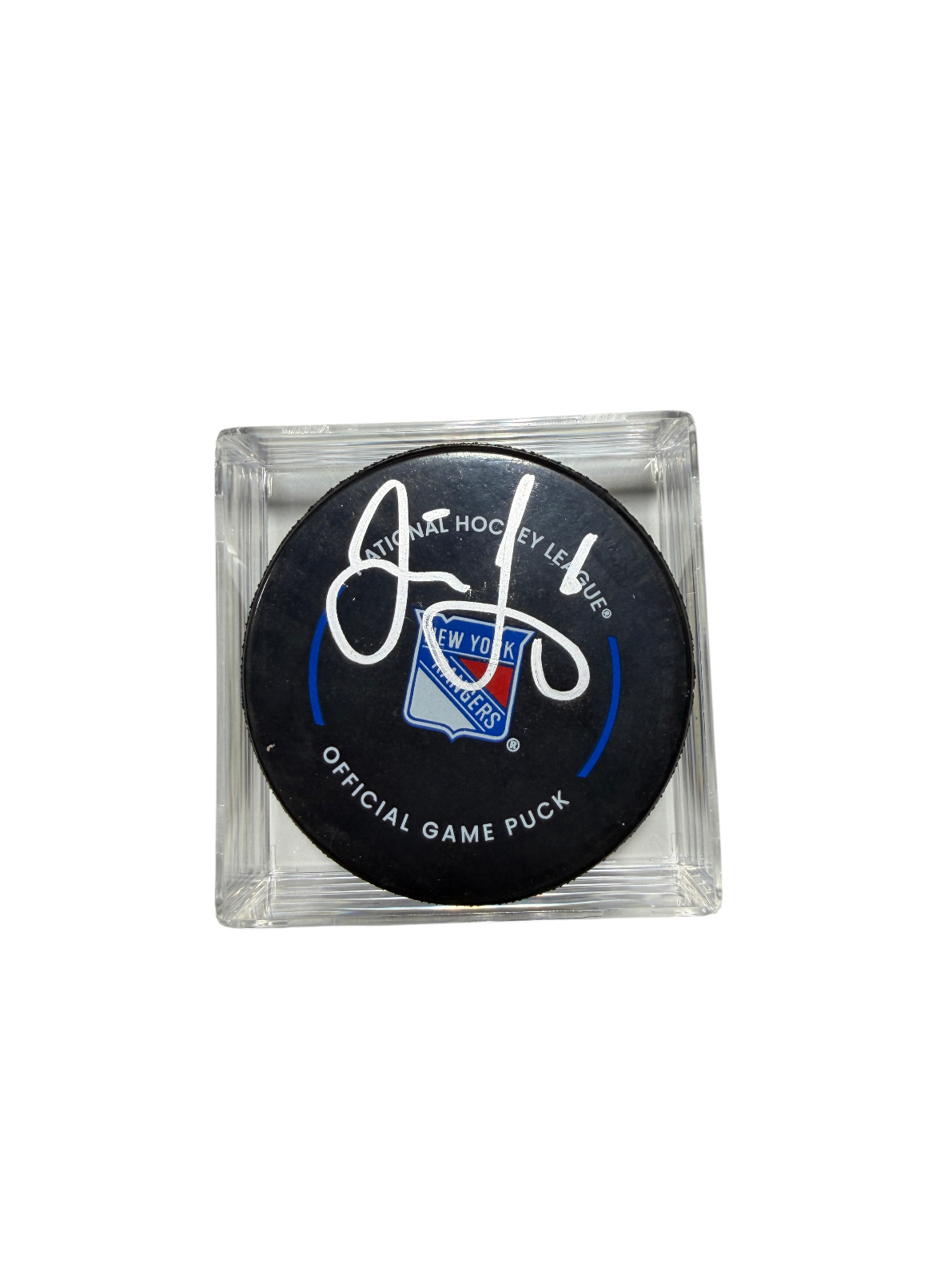 Jaromir Jagr Signed Autographed NHL Rangers Puck Fanatics UnderWraps