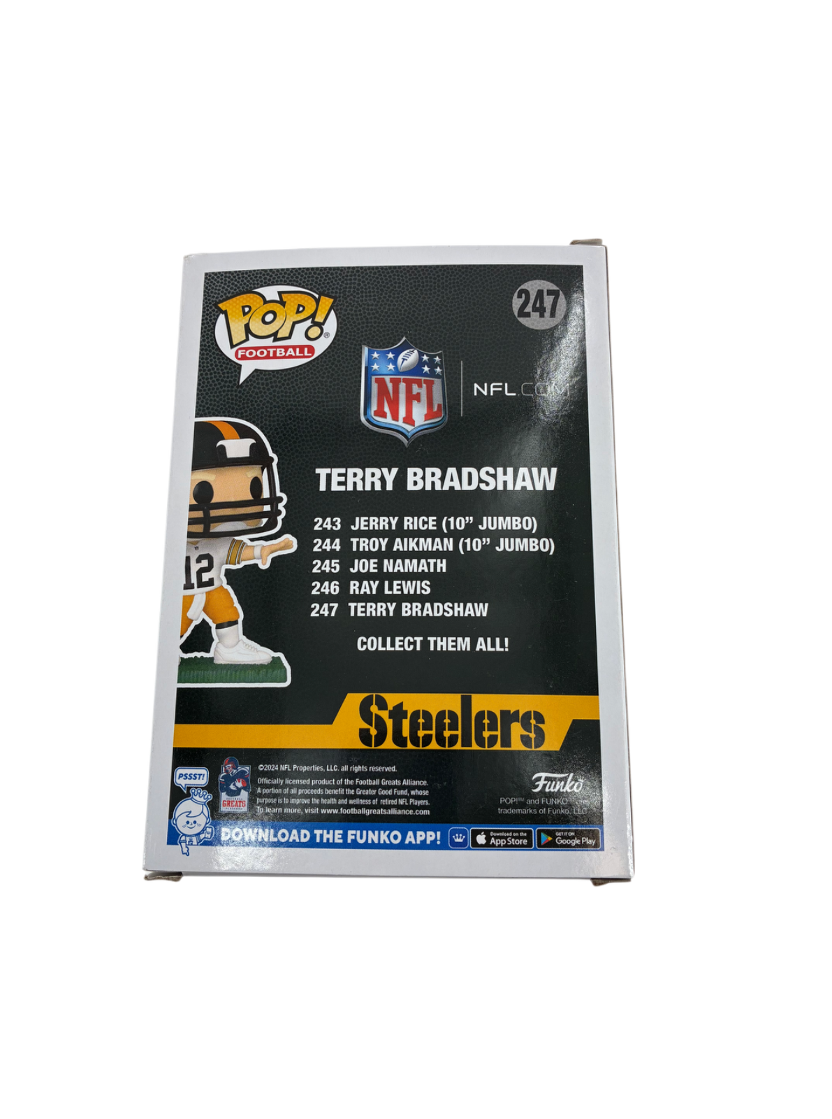 Terry Bradshaw Signed Autographed Steelers Funk Pop 247 BAS COA