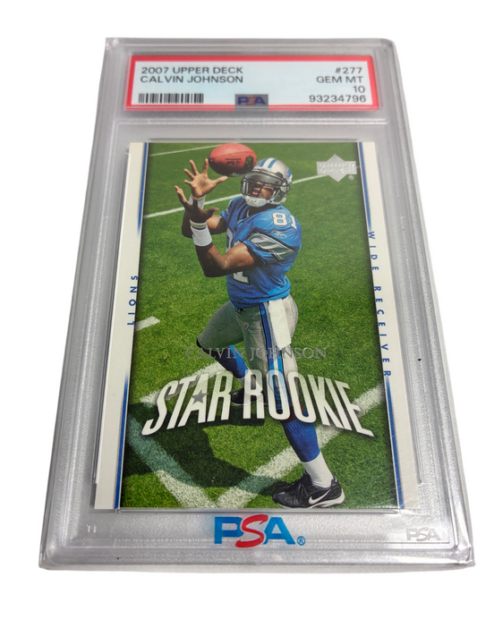Calvin Johnson 2007 Star Rookie #277 Detroit Lions Football Gem MT 10 PSA/DNA