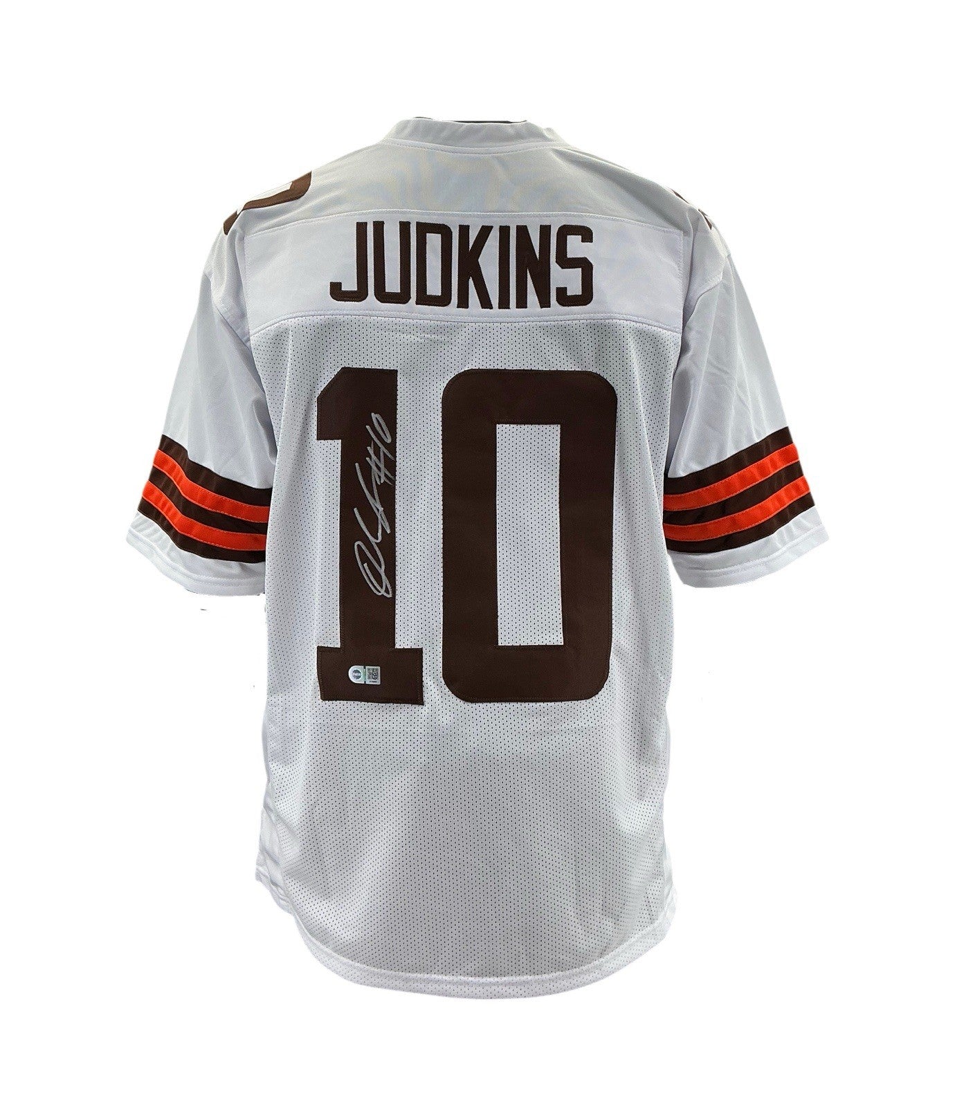Quinshon Judkins Signed Autographed Browns White Custom Jersey Swau COA