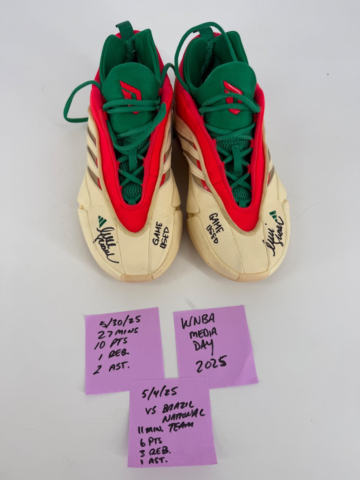 Sophie Cunningham Signed Autographed Game Used Fever Adidas Shoes Prime Time