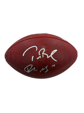 Load image into Gallery viewer, Tom Brady and Drake Maye Signed Autographed Patriots Wilson Football Fanatics