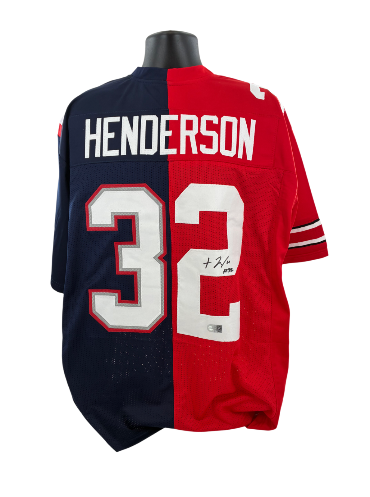 Treveyon Henderson Signed Autographed Buckeyes Patriots Custom Jersey SWAU