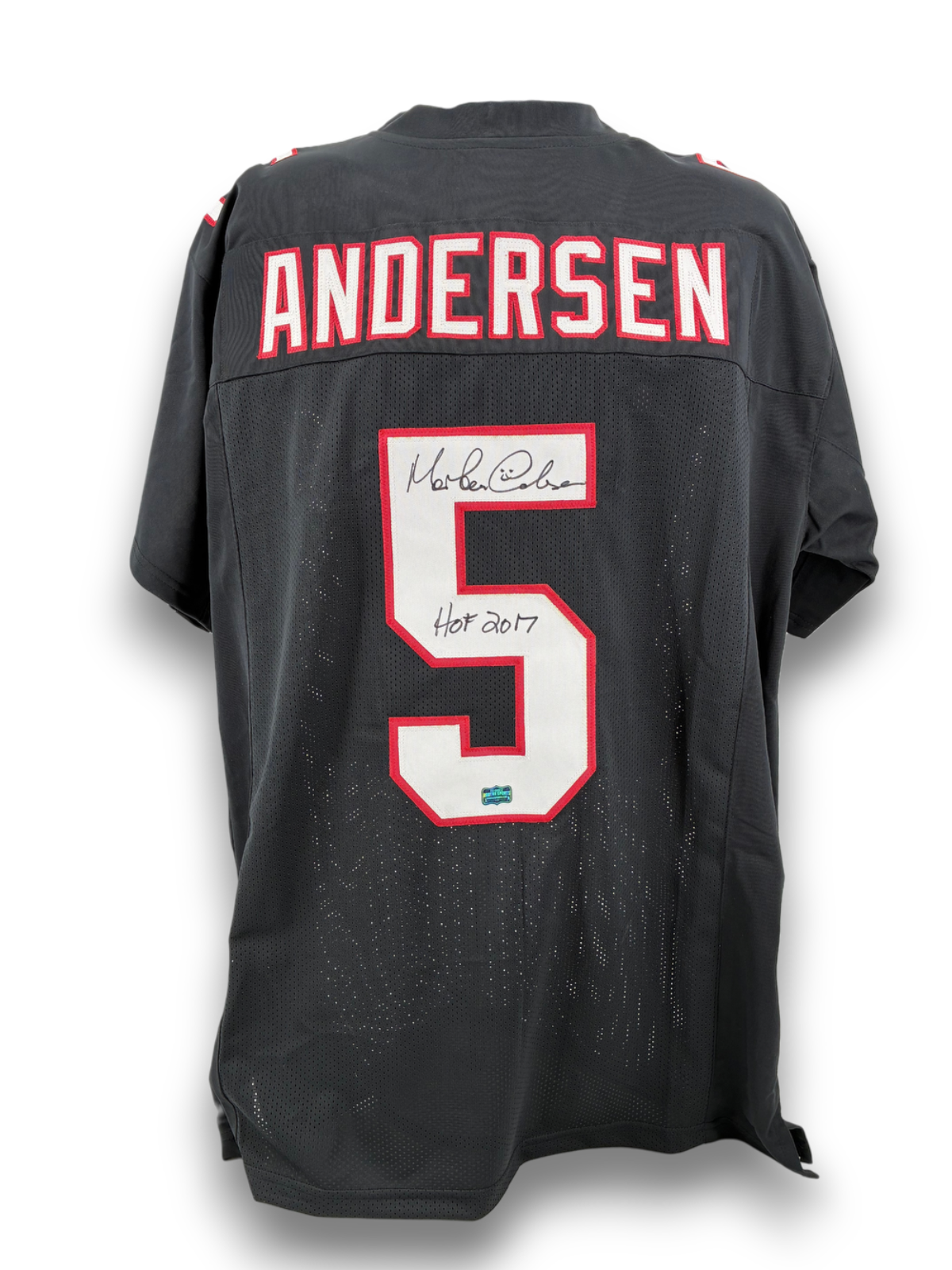 Morten Andersen Signed Autographed Falcons Custom Jersey Ratdke Sports