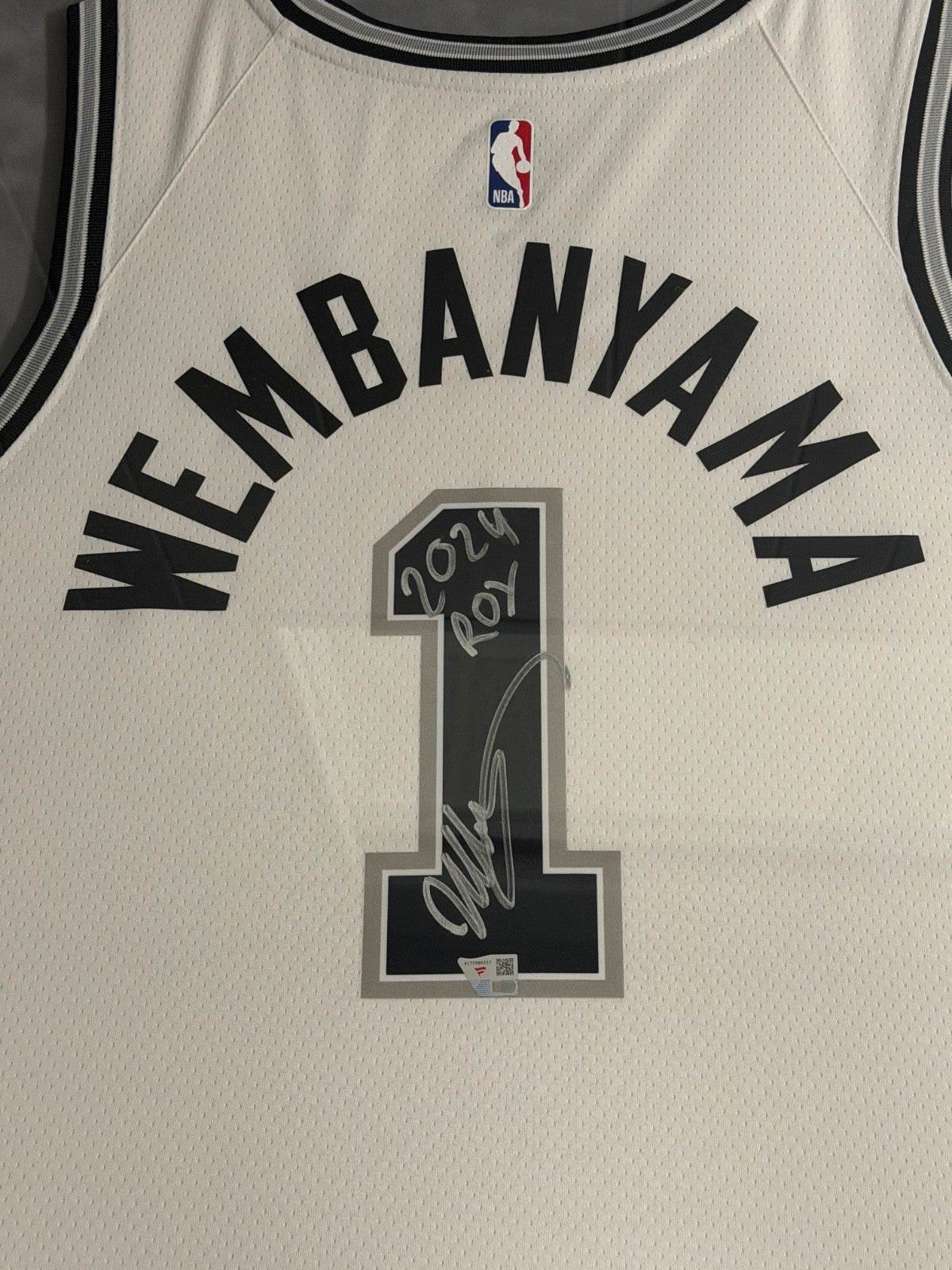 Victor Wembanyama Signed Autographed Spurs Nike Jersey Custom Framed Fanatics