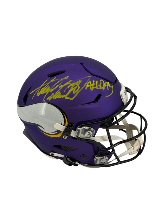 Adrian Peterson Signed Autographed Inscribed Vikings FS Helmet JSA COA