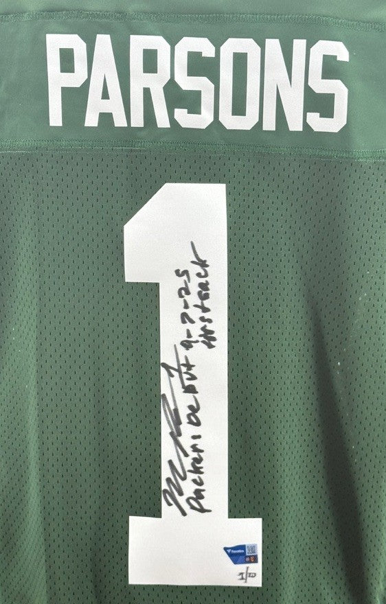 Micah Parsons Signed Autographed Packers LE Authentic Jersey Fanatics COA