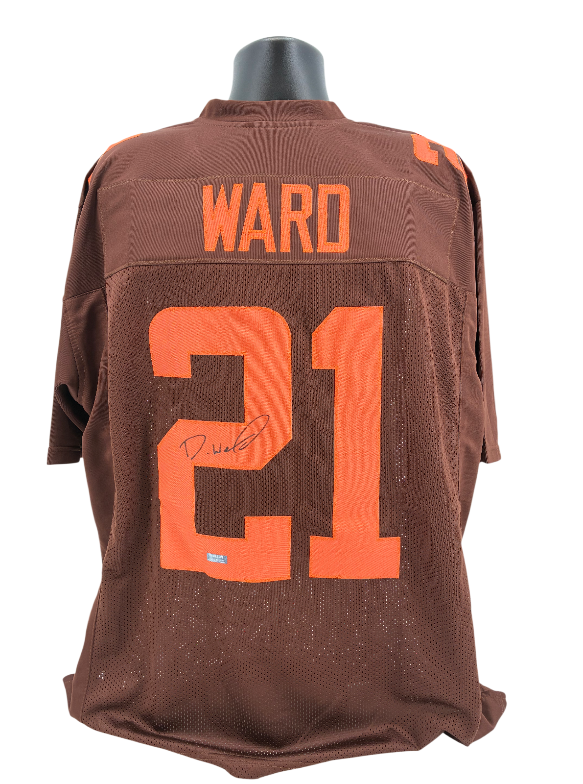Denzel Ward Signed Autographed Browns Custom Jersey Prime Time Witness