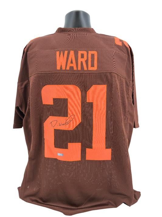 Denzel Ward Signed Autographed Browns Custom Jersey Prime Time Witness