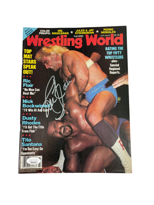 Ric Flair Signed Autographed Wrestling World Magazine JSA COA