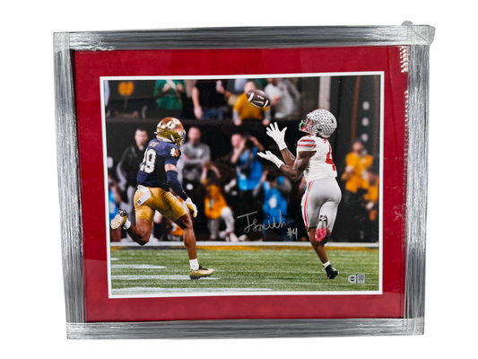 Jeremiah Smith Signed Autographed Buckeyes 16x20 Photo Custom Framed SWAU COA