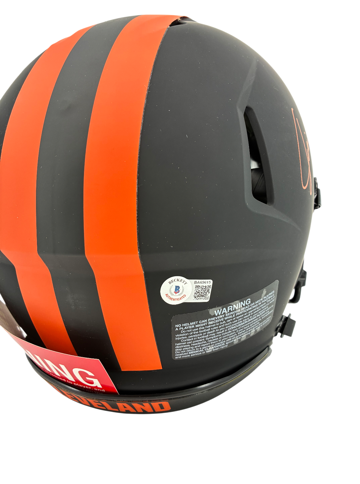 Jim Brown Signed Autographed Browns FS Helmet BAS COA