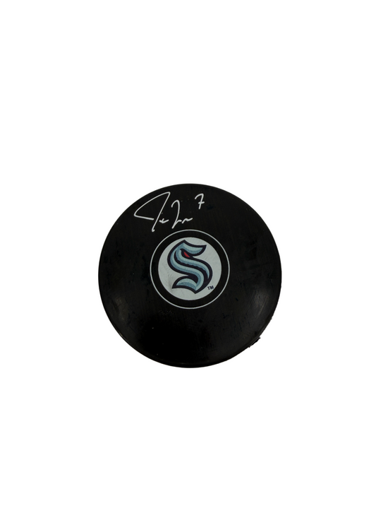Jordan Eberle Signed Autographed NHL Kraken Puck Fanatics Authentic