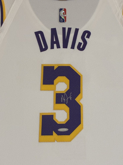 Anthony Davis Signed Autographed Lakers Jersey Custom Framed Upper Deck  COA