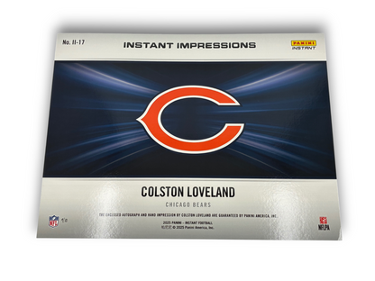 Colston Loveland Panini Instant Impressions 18x24 RC Handprint Auto 9x10