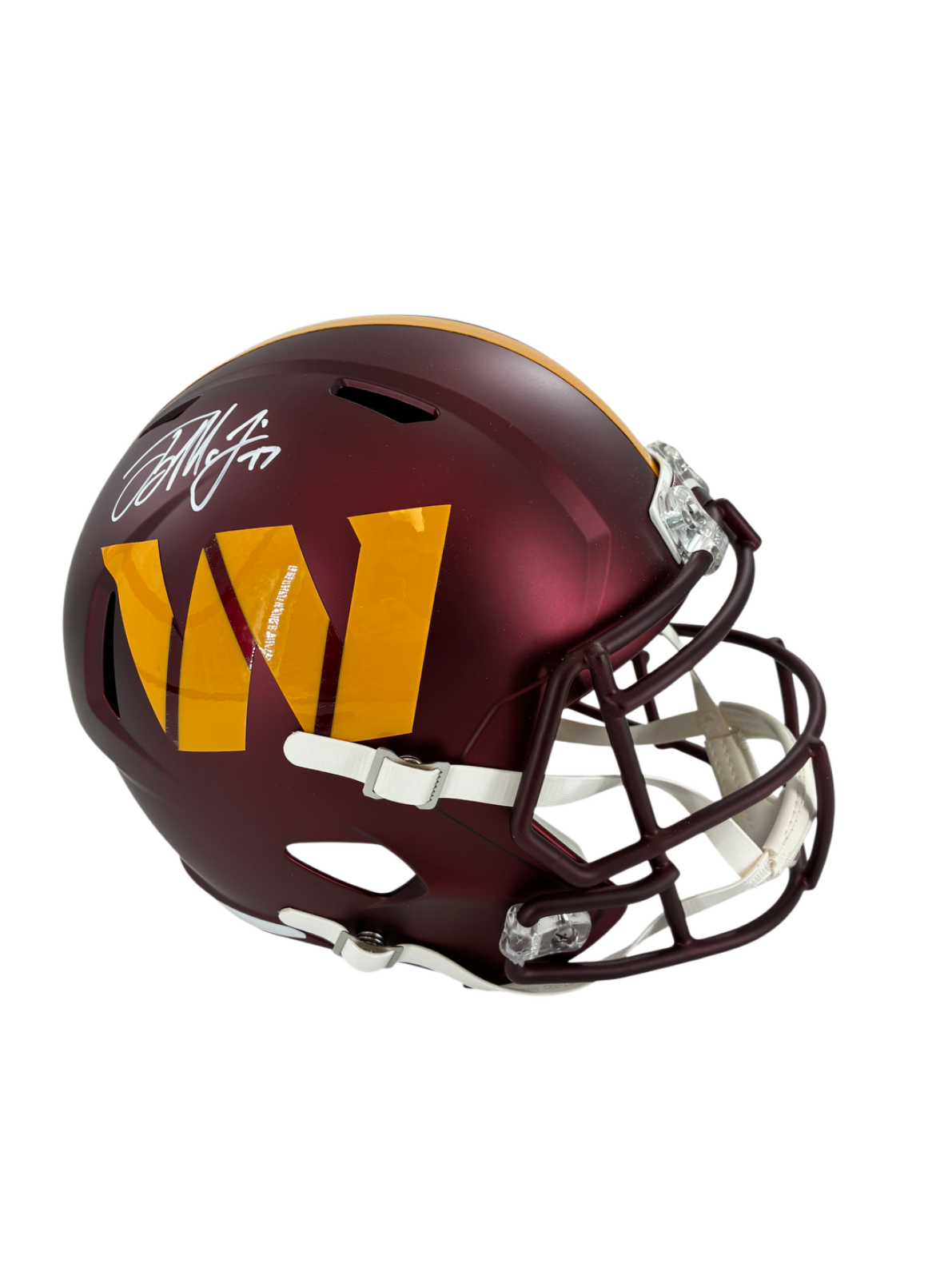 Terry McLaurin Signed Autographed Commanders Full Size Replica Helmet BAS COA