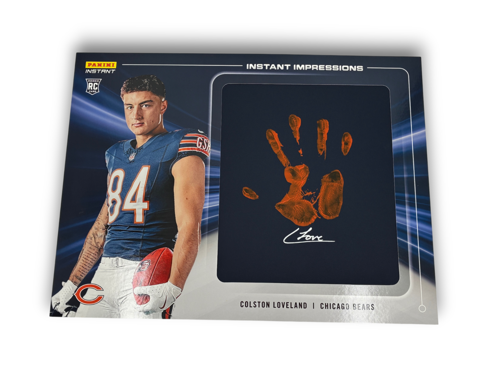 Colston Loveland Panini Instant Impressions 18x24 RC Handprint Auto 9x10