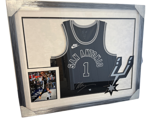Victor Wembanyama Signed Autographed Spurs Custom Framed Nike Jersey Fanatics