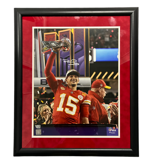 Patrick Mahomes Signed Autographed Chiefs 16x20 Custom Framed Photo Fanatics