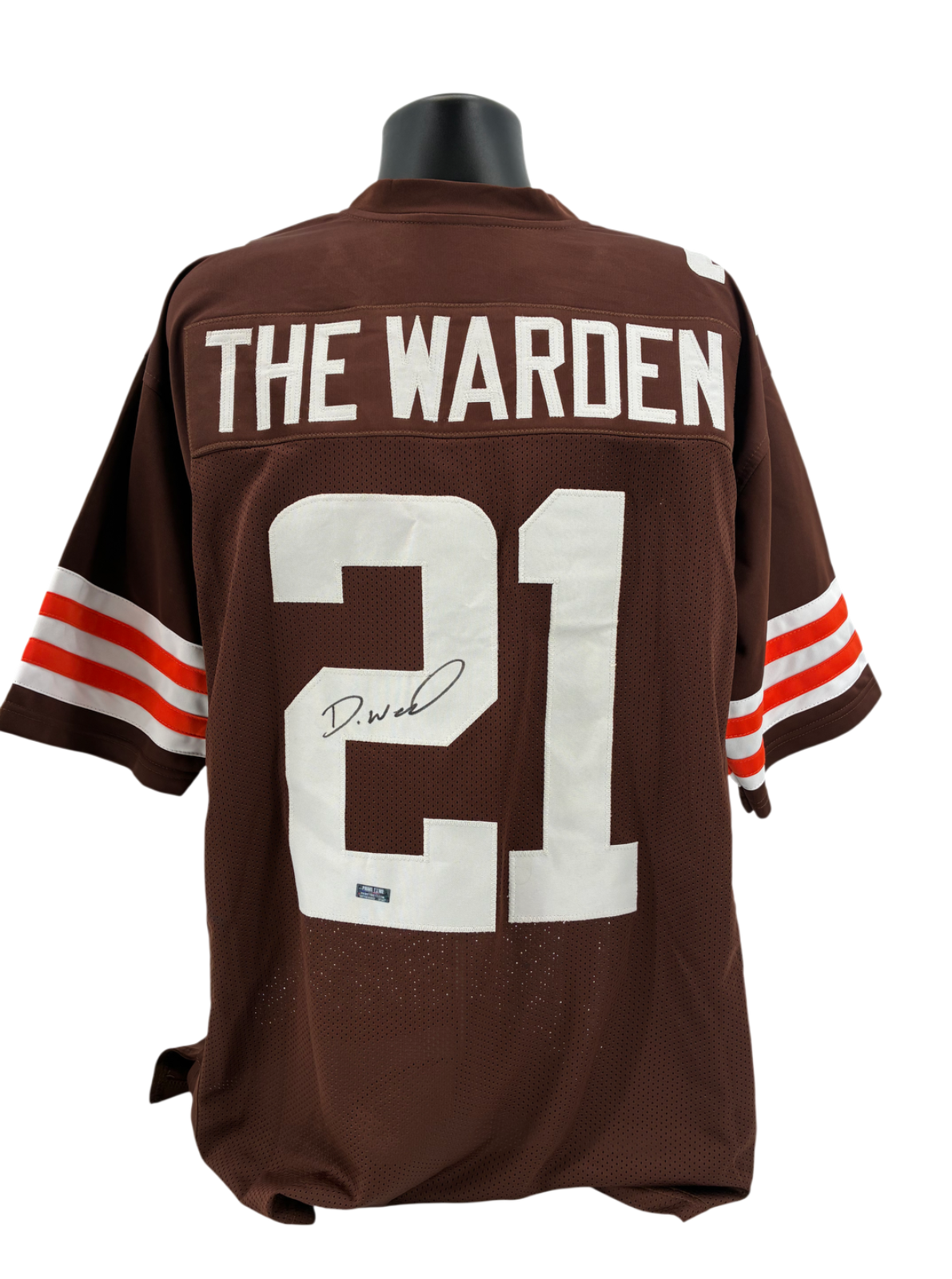 Denzel Ward Signed Autographed Browns Custom Jersey Prime Time Witness