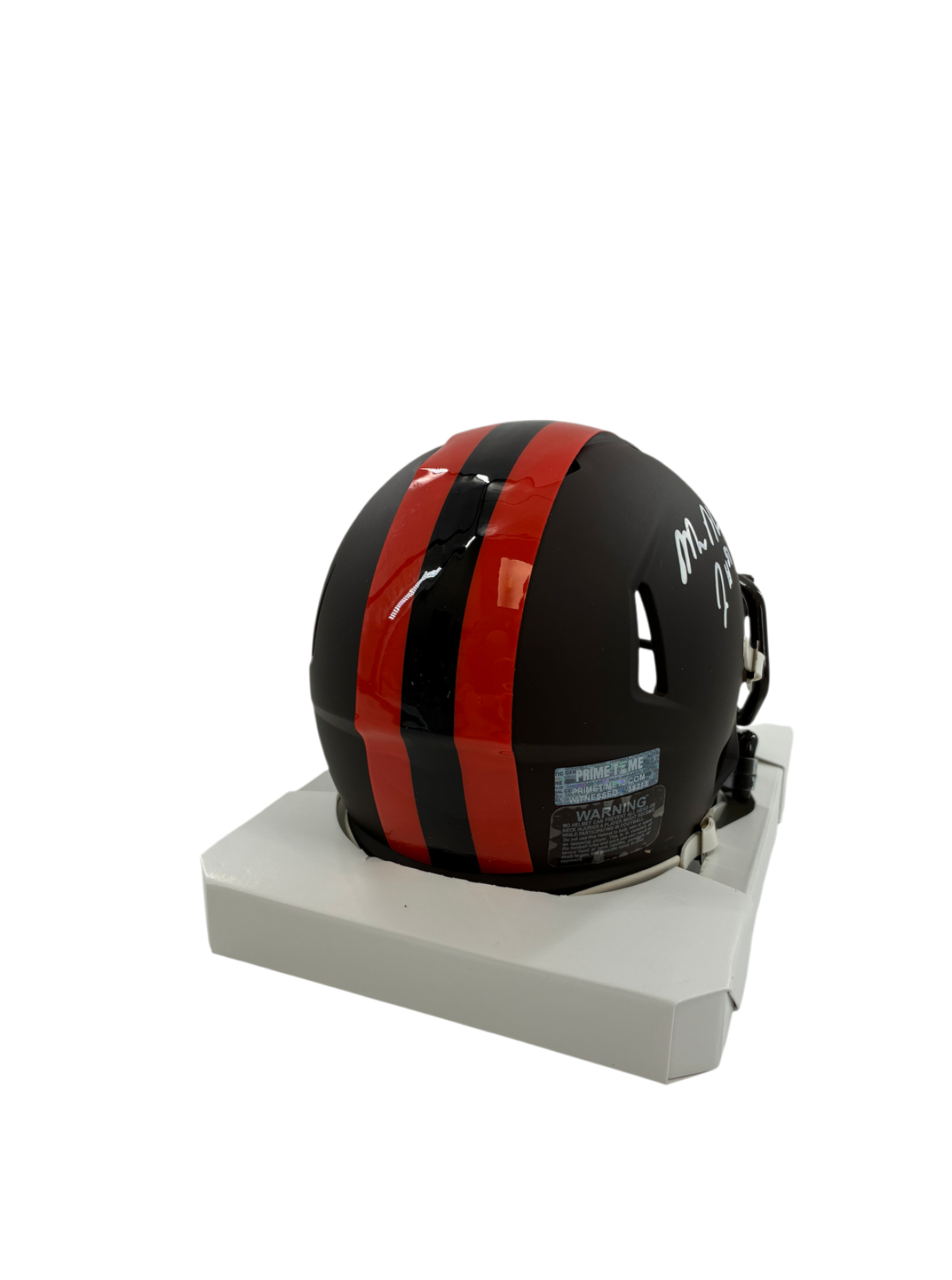 Mike Hall Signed Autographed Browns Mini Helmet Prime Time Witness