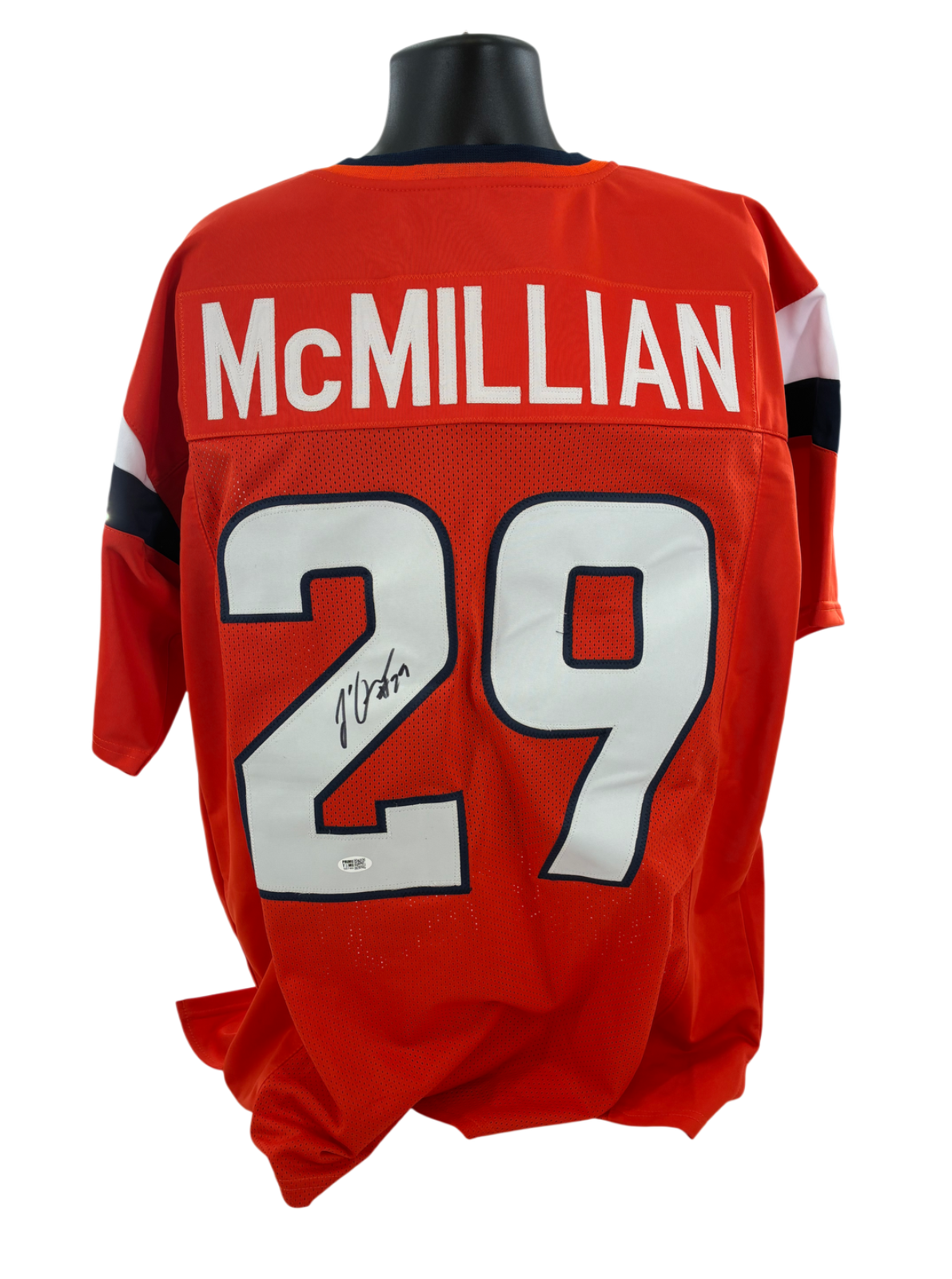 Ja'Quan McMillian Signed Autographed Broncos Custom Jersey Prime Time Witness