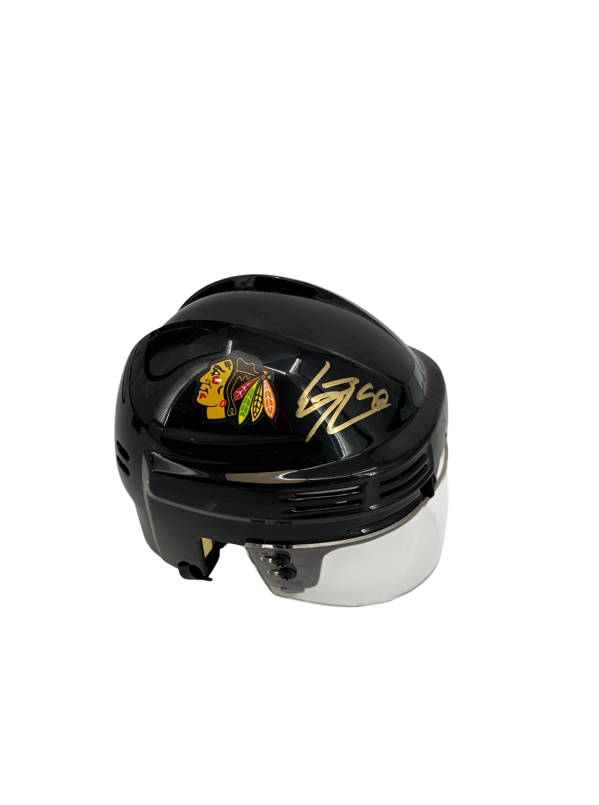 Connor Bedard Signed Autographed Blackhawks Mini Helmet Fanatics Authentic