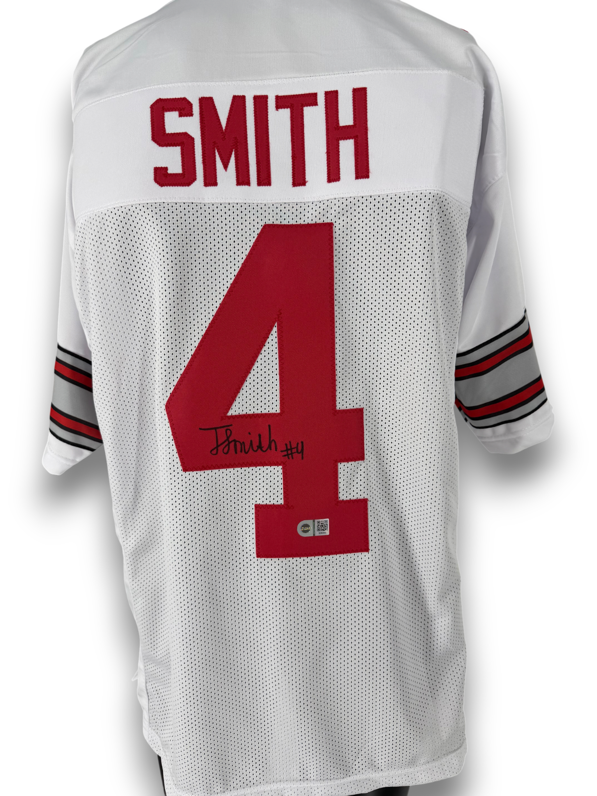 Jeremiah Smith Signed Autographed Buckeyes White Custom Jersey SWAU COA