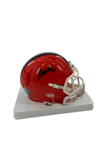 Alex Wright Signed Autographed Browns Mini Helmet Prime Time Witness