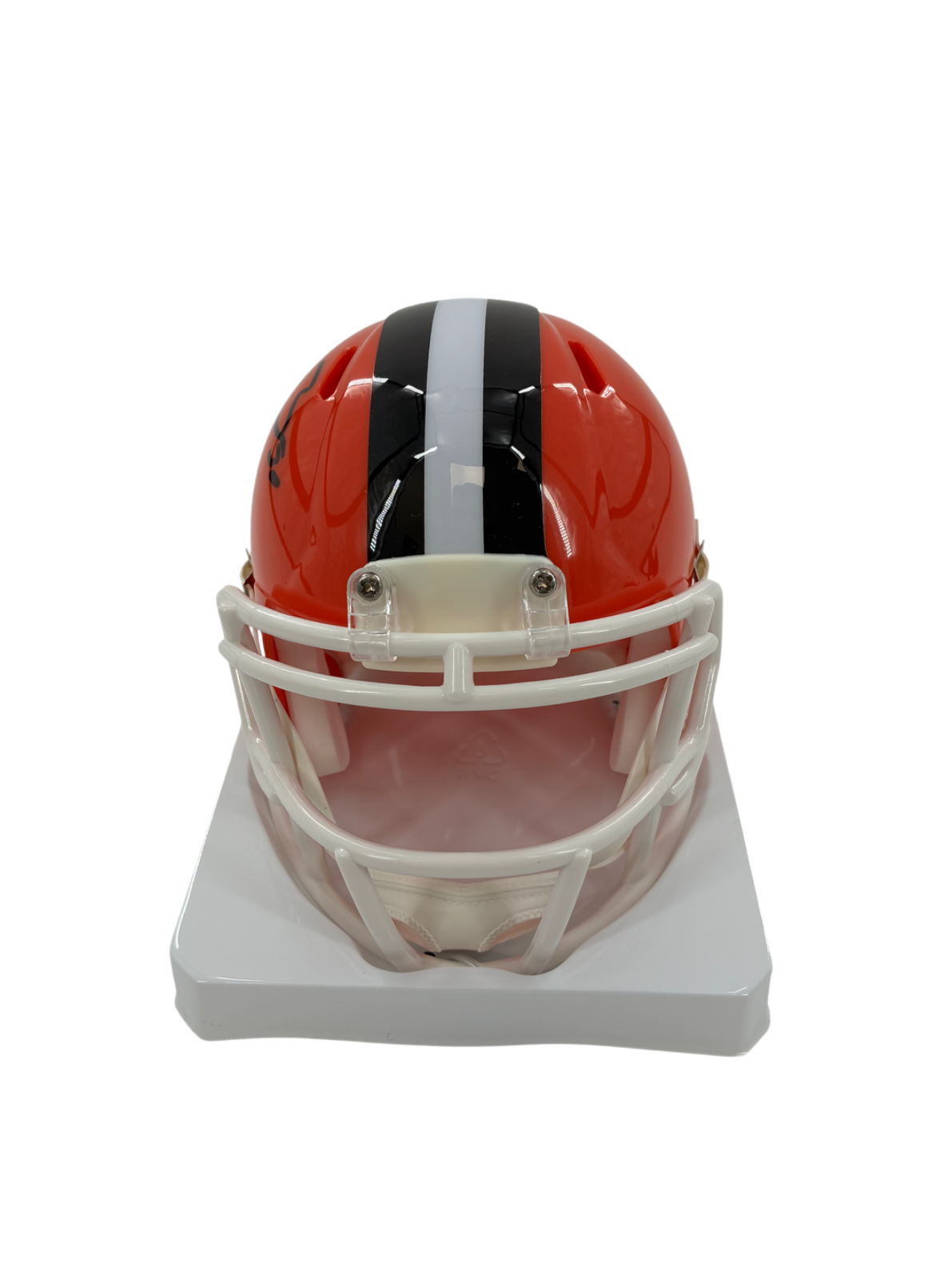 Devin Bush Signed Autographed Browns Speed Mini Helmet Prime Time Witness