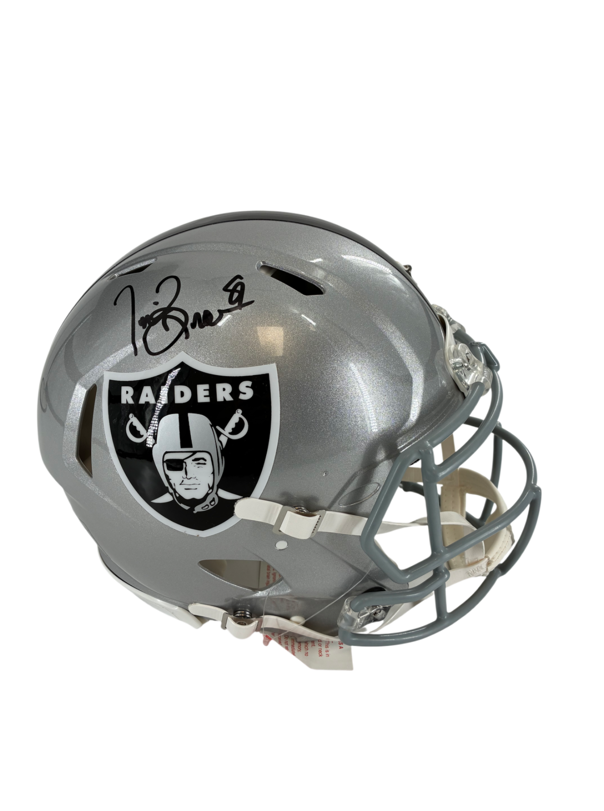 Tim Brown Signed Autographed Raiders Full Size Authentic Helmet BAS COA