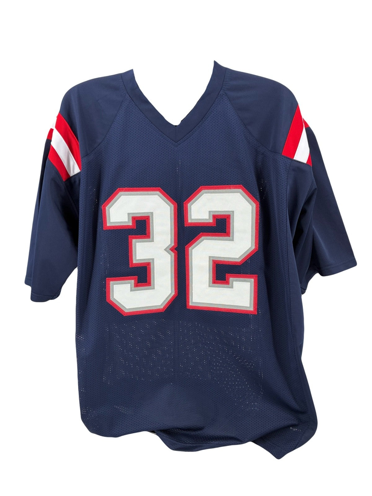 TreVeyon Henderson Signed Autographed Patriots Navy Custom Jersey SWAU COA