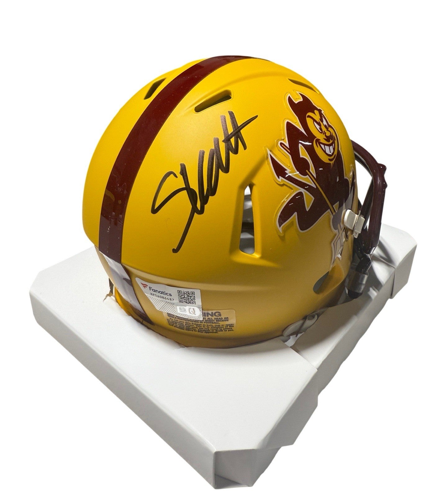 Cam Skattebo Arizona State Sun Devils Signed Sparky Riddell Speed Mini Helmet