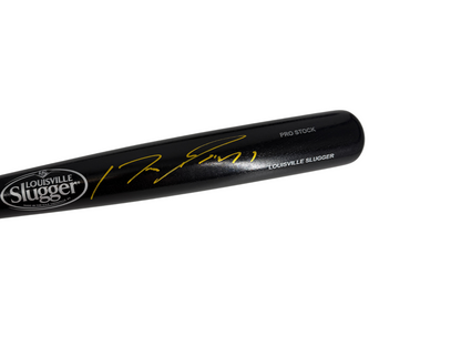 Jose Ramirez Signed Autographed Guardians LS Bat Yellow Auto Prime Time Witness