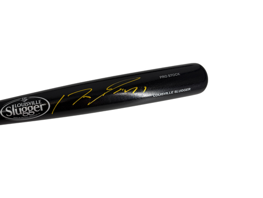 Jose Ramirez Signed Autographed Guardians LS Bat Yellow Auto Prime Time Witness