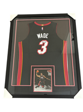 Load image into Gallery viewer, Dwayne Wade Signed Autographed Heat Custom Framed Jersey Fanatics Authentic