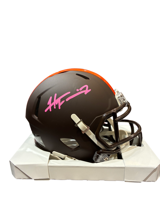 Harold Fannin Jr Signed Autographed Browns Alt Mini Helmet Prime Time Witness