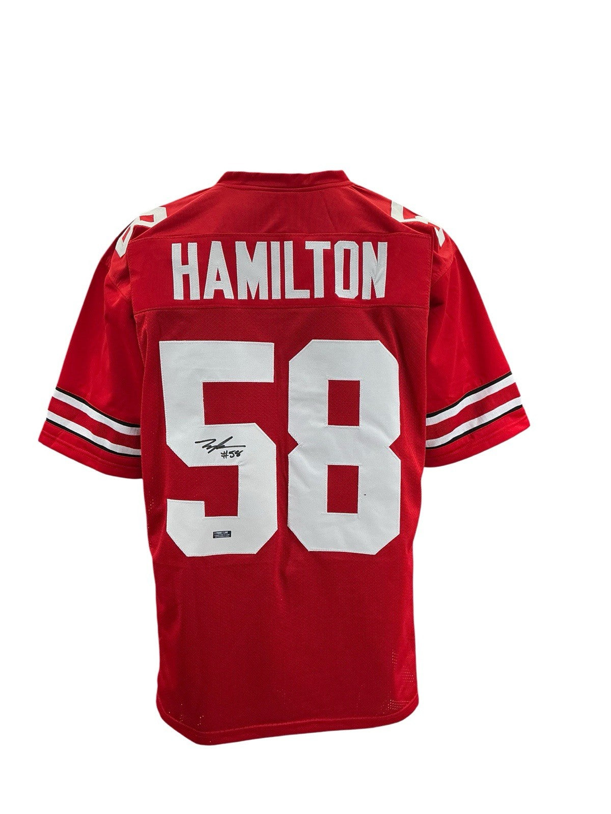 Ty Hamilton Signed Autographed Buckeyes Red Custom Jerseys Coa