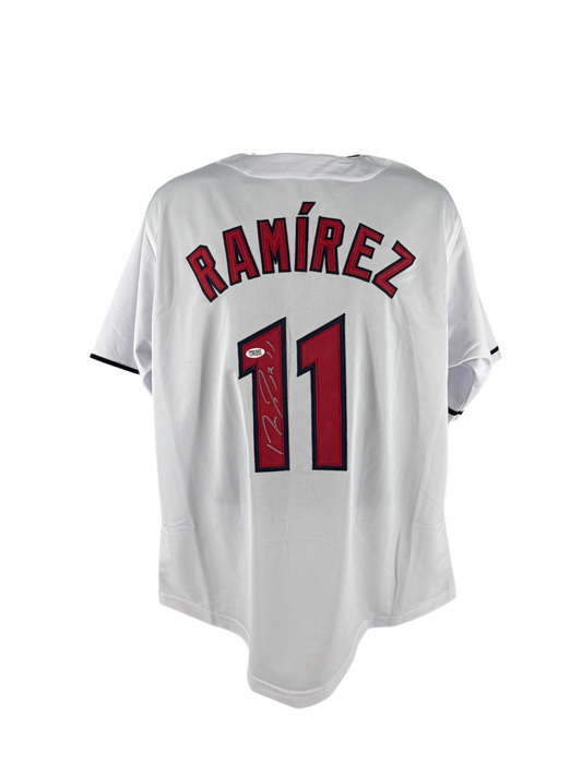 Jose Ramirez Signed Autographed Guardians Custom White Jersey Prime Time Witness