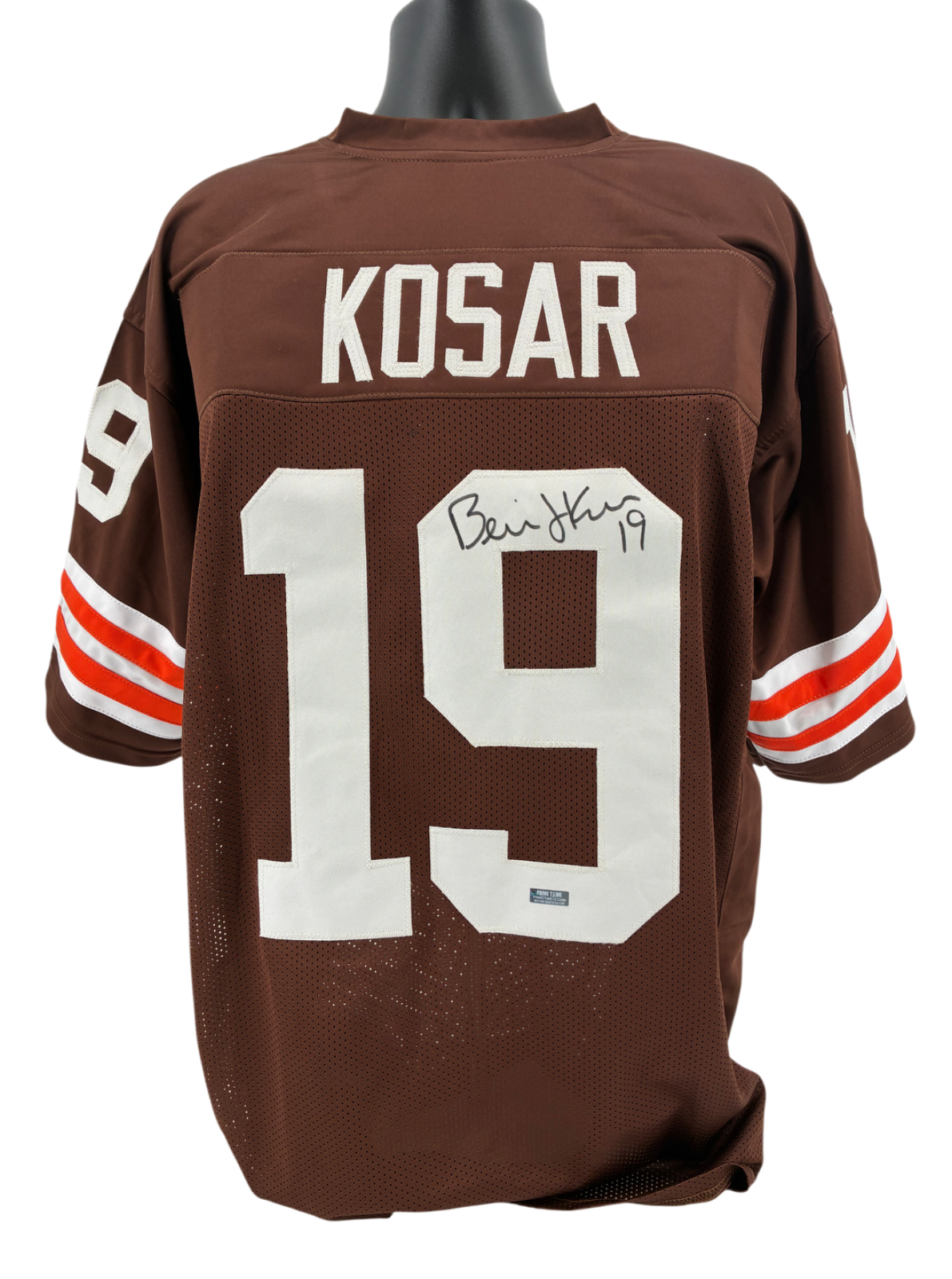 Bernie Kosar Signed Autographed Browns Custom Jersey Prime Time Witness