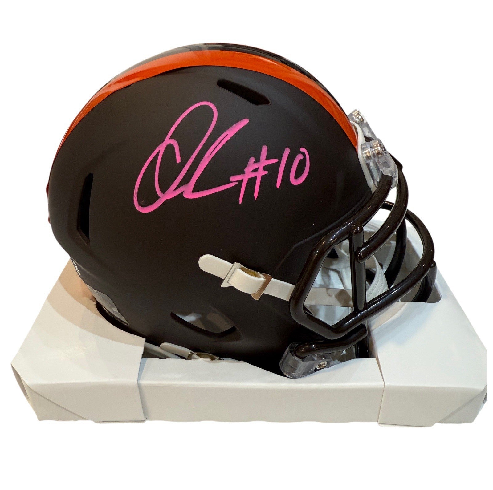Quinshon Judkins Signed Autographed Browns Alpha Dawg Mini Helmet /3 Swau  COA