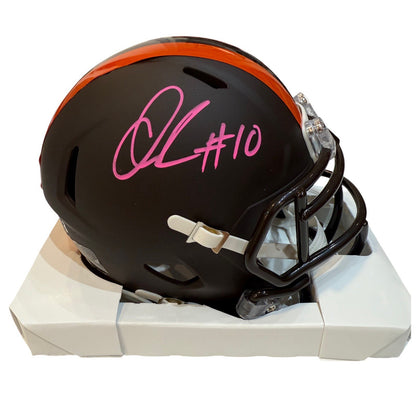 Quinshon Judkins Signed Autographed Browns Alpha Dawg Mini Helmet /3 Swau  COA