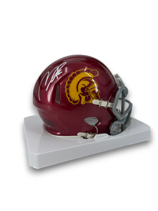 Makai Lemon Signed Autographed Trojans Mini Helmet Prime Time Witness